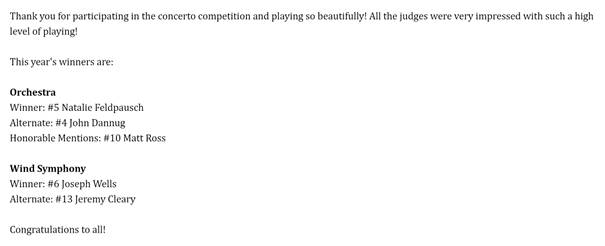 Photo of 2023 GVSU Concerto Competition Winners